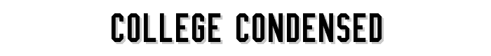 College Condensed font